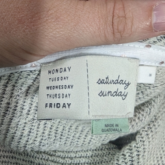 Saturday Sunday Cropped Metallic Shimmer Hoodie Sz M - Picture 5 of 13